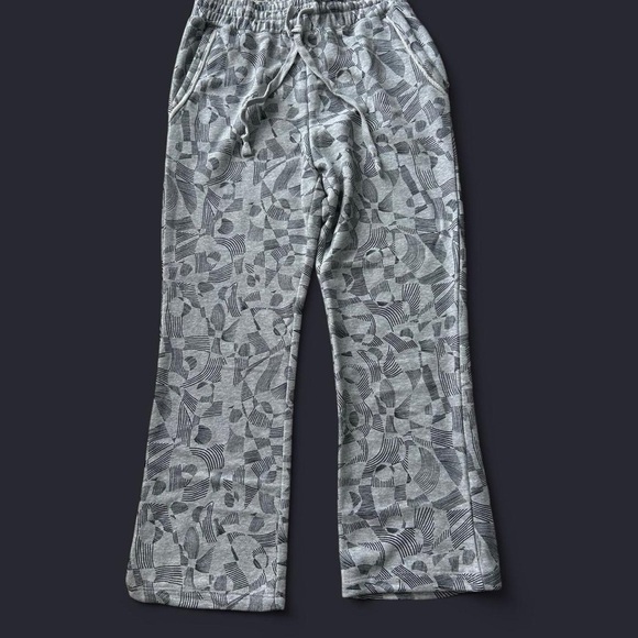 Anthropologie Daily Practice Pants | XS | Heather Gray Black Design | Wide Leg - Picture 6 of 8